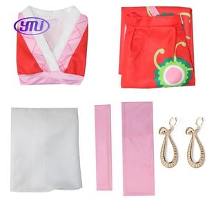 ชุดเดรสกิโมโนสีแดงเอมไพร์เซ็กซี่อนิเมะคอสเพลย์ชุดต่างหูโบอาแฮนค็อกสำหรับผู้หญิง - Product Image 5