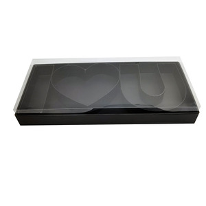 Caja de Regalo de Cartón en Forma de Corazón con Chocolate Dulce, Rosa y Letra de Te Amo para Fresas - Product Image 5