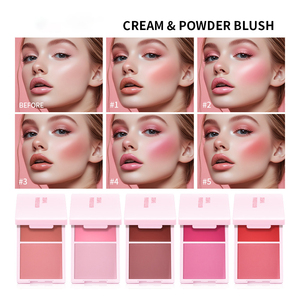 Blush <span class=keywords><strong>Crema</strong></span>-Polvere Delicato 2-in-1 Vegano e Cruelty-Free ad Alta Idratazione, Personalizzabile e Venduto all'Ingrosso - Product Image 2