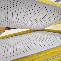 Panneau de plafond en plaque de plâtre acoustique perforée 1200x2400mm, insonorisant pour la décoration des salles de réunion de bureau