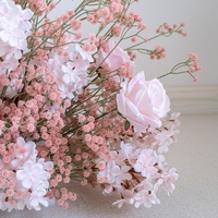 Magnifique Boule de Fleurs en Gypsophile Rose, Fausse en PE, pour Mariage, Décoration de Vitrine, Voitures, Cérémonies, Style Noël