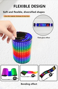 Tùy chỉnh 5V ứng dụng điều khiển LED ma trận Bảng điều chỉnh hiển thị môi trường xung quanh ánh sáng linh hoạt lập trình xe dấu hiệu Sticker DRL loại tự động - Product Image 6