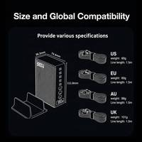 Pengisi Daya GaN 380W 8-Port, Hub Pengisian Cepat, Layar LED 5C3A, 2xPD100W Super Cepat, untuk Laptop iPhone Samsung, UL62368 CE