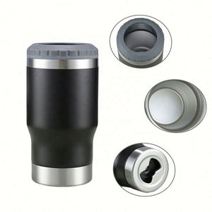 Vente en gros de porte-canettes et porte-bière isothermes en acier inoxydable à double paroi pour canettes de 14 oz, avec décapsuleur - Product Image 3