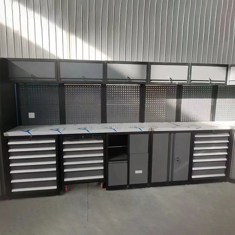 Grande capacidade Steel Workbench Garage Storage OEM personalizado combinação Workstation Steel Tool Cabinets