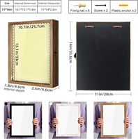 Boîte en bois personnalisée avec couvercle 9x12 et cadre en bois pour boîte à souvenirs 15x10, cadre en bois pour boîte à souvenirs 200