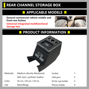 Boîte de rangement pour accoudoir de voiture, compatible avec <span class=keywords><strong>Mercedes</strong></span>-Benz <span class=keywords><strong>Classe</strong></span> V, accoudoir universel multifonctionnel pour voiture, console centrale V260 V220 W447 - Product Image 2