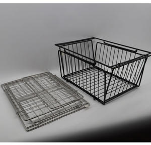 Panier pliable en fil métallique avec feuille de PVC, bacs de rangement pour garde-manger, congélateur, cuisine, placard, camping et organisation domestique - Product Image 2