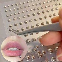 Autocollants pour lèvres sans perçage, imperméables et réutilisables, pour nez, sourcils, corps et nombril