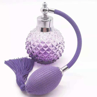 Atomiseur d'ampoule de bouteille de parfum en alliage de soins personnels vides personnalisés rechargeables en verre rond de Style vintage
