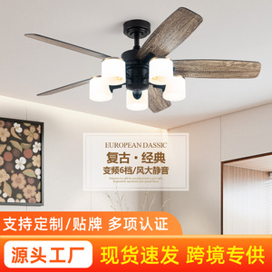 <b>Ceiling</b> <b>Fan</b> Light With Led Lights Flush Mount 5 Blades For Living Room Bedroom Dining Room Vintage Minimalist Design - Product Image 3