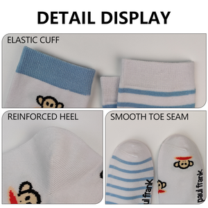 Calcetines Paul <span class=keywords><strong>Frank</strong></span> Julius Monkey, Lindos Calcetines de Dibujos Animados con Rayas Azules y Blancas y Puntos, Casuales, de Algodón y Elastano, Transpirables, con Licencia IP - Product Image 5
