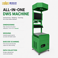 Machine DWS statique automatique de dimensionnement, pesage et numérisation de codes-barres de colis avec système de convoyage pour les opérations d'entrepôt