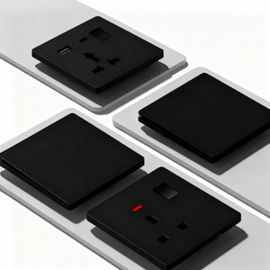 Haute qualité en gros UK Standard noir mat interrupteurs muraux électriques prises <span class=keywords><strong>USB</strong></span> <span class=keywords><strong>type</strong></span>-<span class=keywords><strong>c</strong></span> fabrication - Product Image 3