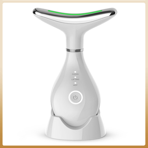 3 in 1 Facial Neck Beauty Massager and Face Lifting Anti Wrinkle Machine Custom LOGO Guasha Device MK-1022 <b>Red</b> <b>Light</b> <b>Therapy</b> Wan - Product Image 3