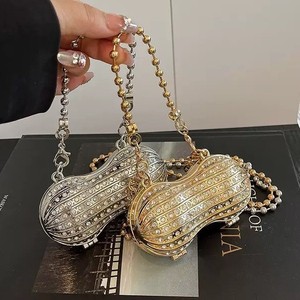 Envío <span class=keywords><strong>gratis</strong></span> 2025 moda señoras vestido elegante Mini monederos Metal melón semilla cacahuete en forma de cadena hombro lápiz labial bolsa - Product Image 2