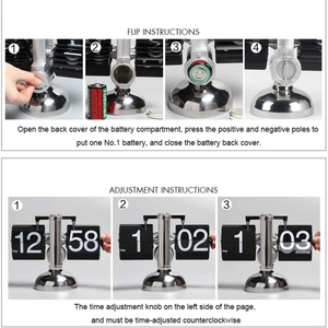 Reloj de Escritorio Europeo con Diseño Retro de Hojas Intercambiables, Reloj Mecánico Automático con Hojas Intercambiables, Decoración para el Hogar - Product Image 5