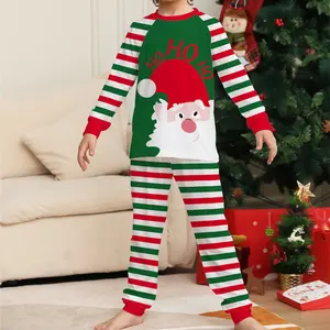 Bán Buôn 2024 Giáng Sinh Gia Đình Phù Hợp Với Đồ Ngủ Giáng Sinh Gia Đình Sọc Ngủ Giáng Sinh Phim Hoạt Hình In Loungewear Set