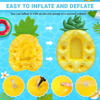 Porte-boisson gonflable ananas en gros sous-verres seau à glace petit porte-boisson gonflable pour parcs aquatiques
