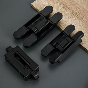 Dobradiças de Porta Ocultas Modernas em Liga de Zinco Tipo H - Ajustáveis em 3D, Estilo Industrial, Capacidade de Carga de 60KG, 180 Graus °   Aberto - Product Image 4