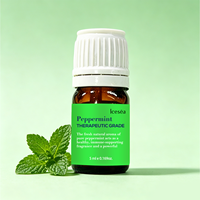 Huile essentielle de menthe poivrée en marque privée, 100% pure et naturelle, menthol, menthone, aromathérapie, soin de la peau, OEM
