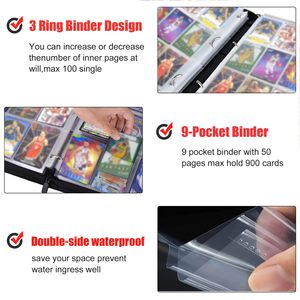 Cartera de Cuero Expandible, Carpeta para Tarjetas de Baloncesto, 900 Bolsillos, Almacenamiento Impermeable, Fundas Extraíbles, Compatible con Deportes 2026-27 - Product Image 5