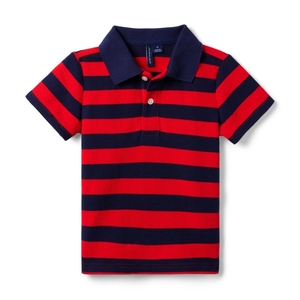 Polo Scolastiche Estive Personalizzate per Bambini, 100% Cotone a Righe e Manica Corta, Uniforme per Ragazzi 2-14 Anni - Product Image 1
