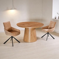 Table à manger moderne en bois extensible ronde à ovale, multifonctionnelle, gain de place, meubles durables pour petits appartements