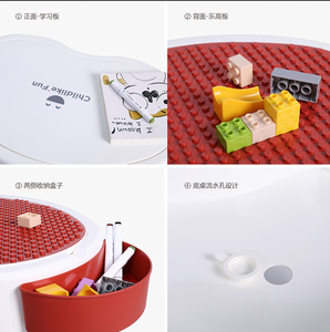 Table de bureau <span class=keywords><strong>en</strong></span> plastique pour enfants et bébés, design mignon à la mode pour la maison et l'étude, prix d'usine Offre Spéciale - Product Image 5