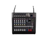 Amplificateur de mixage de puissance avec Bluetooth Quick Link et 2 microphones sans fil pour la diffusion en direct sur scène