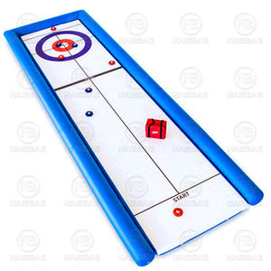 Inflatable Curling Ice rinks ngoài trời đường phố thể thao trò chơi bơm hơi di động cơ sở & biên giới Blow up quăn thiết lập với đá - Product Image 6