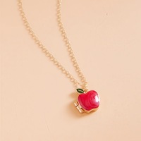 Openbare klassieke messing hangerketting met zirkoon en oliedruppel design schakelketting aardbei appel peer fruit 18k