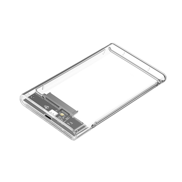 Transparent 2.5 Inch Type C USB 3.1 SSD Case Hard Disk Enclosure Type-C SATA 2.5 Inch HDD Enclosure Hard Drive Case