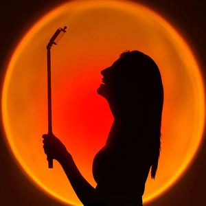 Uzaktan kumanda anahtarı ile oturma odası köşe iç aydınlatma için Minimalist Sunset projeksiyon <span class=keywords><strong>LED</strong></span> zemin lambası - Product Image 5