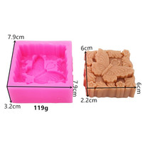 Moule en silicone 3D populaire et classique, motif papillon sur feuilles et fleurs, pour bougies et savons faits main, idéal pour la fabrication de bougies en pain et de savons.