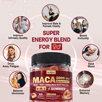 Gummies Ashwagandha Maca de Marque Blanche pour Hommes : Boost d'Énergie et de Puissance Masculine, Comprimés de Maca Puissants pour Soutenir l'Endurance
