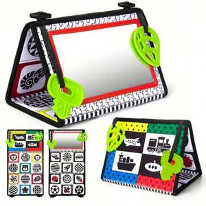 Vente chaude grande taille ventre temps miroir de sol jouet jouet sensoriel pour bébé enfants éducatif développement pli tissu livre jouet - Product Image 1