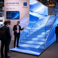 Dalles LED MIC P2.97 P3.91 pour showroom, exposition, surface numérique, système d'escalier numérique haute capacité de charge