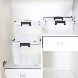 Waterproof Outdoor <strong>Storage</strong> Plastic <strong>Container</strong> Stackable <strong>Storage</strong> Bins Airtight Plastic PP <strong>Storage</strong> <strong>Boxes</strong> for Clothing Organizer - Product Image 4