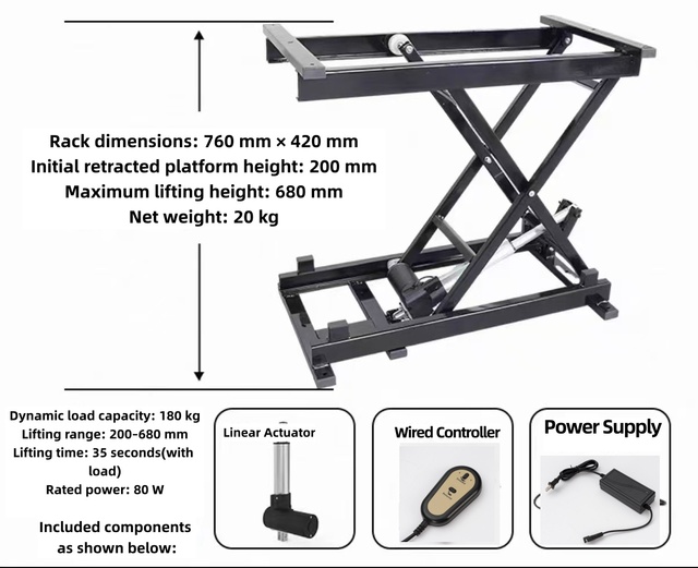 Linear Actuator Electric Standing Desk Frame Powered by Linear Actuator with Handset,wired Controller, Lifting Range 200-680mm
