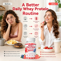 Gummies protéinés au fraise ODM 120g, riches en protéines, sans sucre, supplément sous marque privée