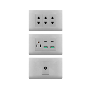 Interruptores y Enchufes de Pared Estándar de la UE, Panel de PC, USB/Tipo-C, Interruptor de Alimentación Europeo y Tomas de Corriente para el Hogar - Product Image 1