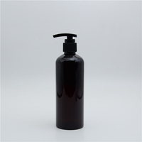Flacon vide en plastique PET noir mat cylindrique de luxe de 200 ml, 250 ml, 300 ml, 400 ml avec pompe pour shampoing, nettoyant, lotion pour le corps, 8 oz