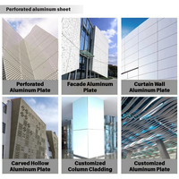 Nouveau modèle Murs rideaux métalliques perforés pour l'extérieur de bâtiments Panneaux de revêtement Panneaux de façade en aluminium