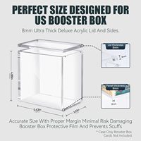 Lot de 6 étuis modernes en acrylique pour boosters avec couvercles magnétiques – Housse de protection magnétisée pour boosters