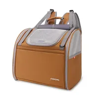 Sac à dos de transport pour chat de style japonais, respirant, en tissu Oxford, à double bandoulière, sac de voyage portable