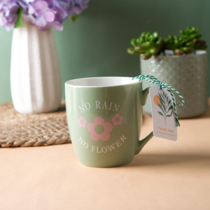 Tazza <span class=keywords><strong>da</strong></span> caffè in ceramica di grandi dimensioni OEM Design verde personalizzato <span class=keywords><strong>con</strong></span> <span class=keywords><strong>tazze</strong></span> di porcellana <span class=keywords><strong>con</strong></span> testo positivo - Product Image 1