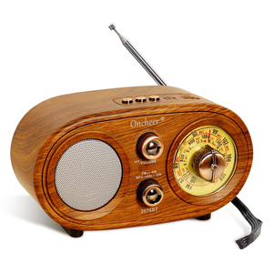 <span class=keywords><strong>Radio</strong></span> Retrò in Legno con Altoparlante |   FM/AM/SW |   Supporta TF/USB/AUX |   Audio stereo da 15W |   Decorazioni <span class=keywords><strong>Vintage</strong></span> Portatili per la Casa - Product Image 1