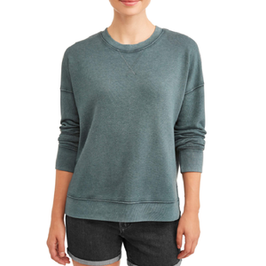 Felpa da <span class=keywords><strong>donna</strong></span> felpa girocollo Unisex in pile ricamato personalizzato felpa girocollo in cotone femminile da BD - Product Image 2