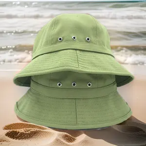 Moda toplu toptan 6 Panel balıkçı kap özelleştirilmiş tasarımcı lüks şerit yeni stil kova şapka erkekler için